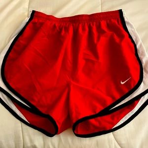 Red Nike athletic shorts great condition
